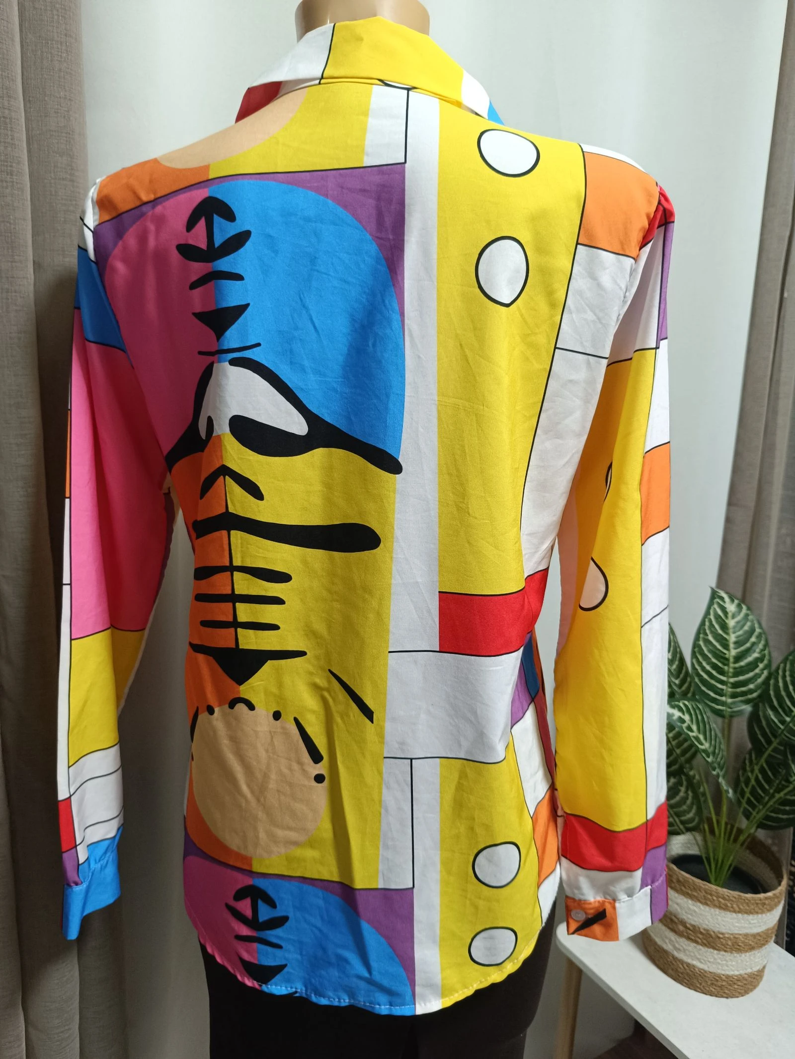 Camisa multicolor feminina estampada – photo 3